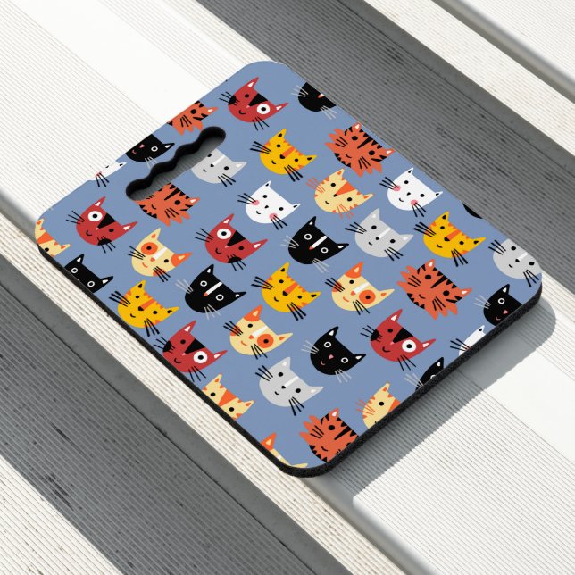 Cute Cat Pattern Seat Cushion (In Situ)