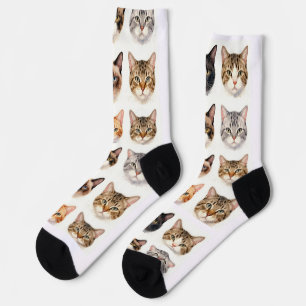 Cute Cat Pattern Socks – Funny Cat Lover Gift