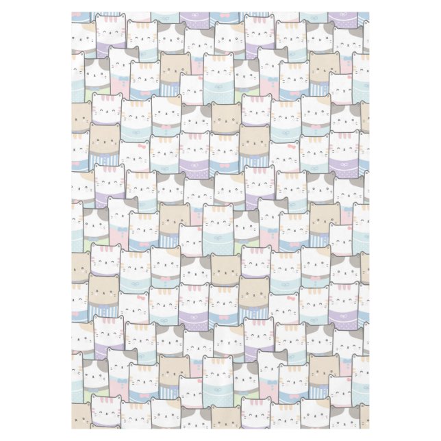 Cute Cat Pattern Tablecloth (Front)