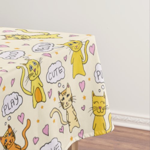 Cute Cat Pattern Tablecloth
