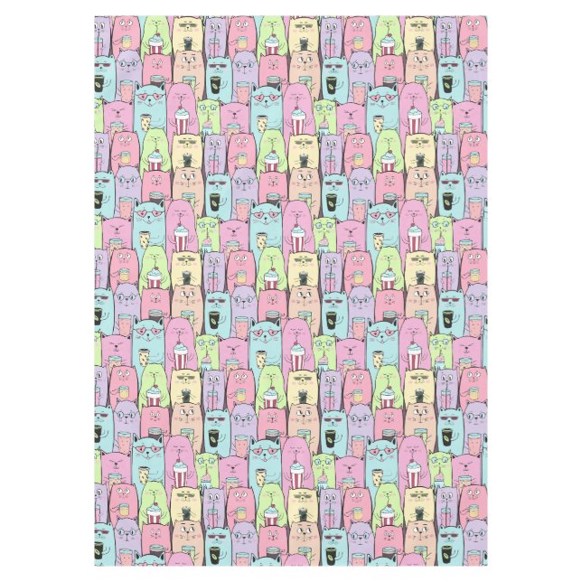 Cute Cat Pattern Tablecloth (Front)