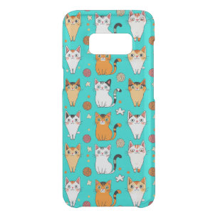 Cute Cat Pattern With Colorful Cats, Yarn Balls Uncommon Samsung Galaxy S8 Case
