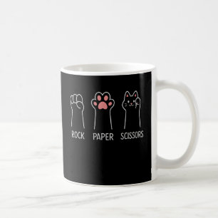 Cute Cat Paw Rock Paper Scissors Coffee Mug