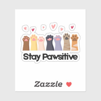Cute Cat Paw Stickers Cat Lover Sticker