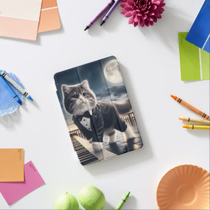 Cute Cat Pawdigy Plays a Moonlight Sonata iPad Mini Cover