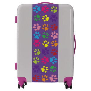 Cute Cat Paws Personalized Monogrammed Kids Luggage