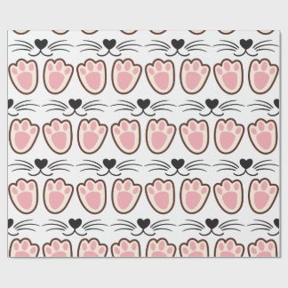 Cute cat paws wrapping paper