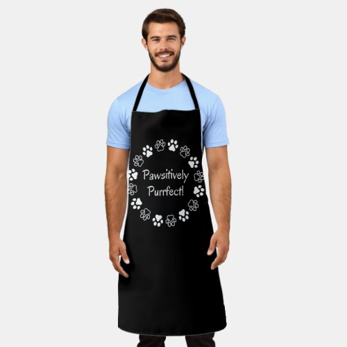 Cute Cat Pawsitively Purrfect Kitchen Apron