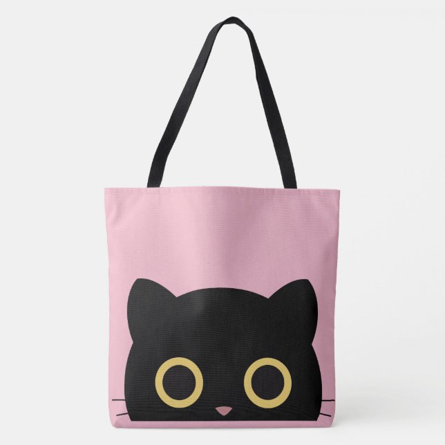 CUTE CAT PEEKING PURSES TOTES (Front)