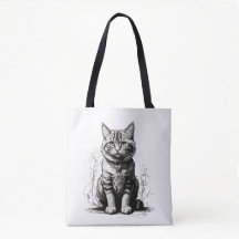 Cute Cat Pencil Sketch