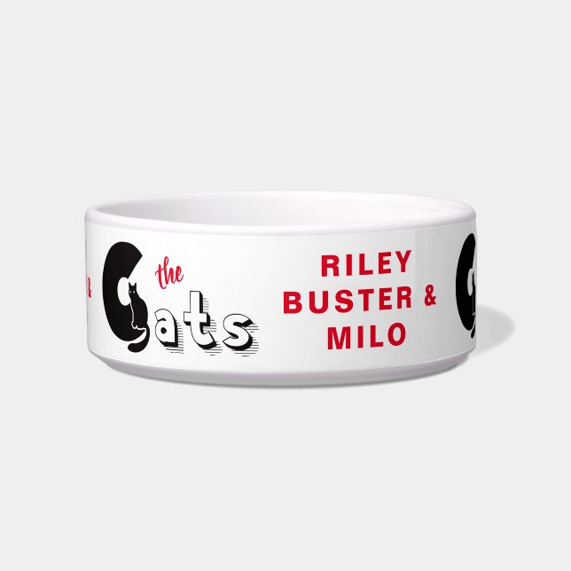 Cute Cat Personalized Bowl (Front)