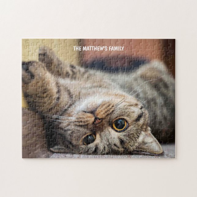 Cute cat personalized jigsaw  jigsaw puzzle (Horizontal)