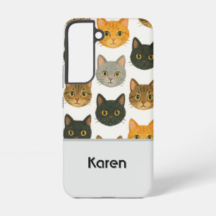 Cute cat personalized  samsung galaxy s22 case