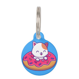 Cute Cat Pet ID Tag