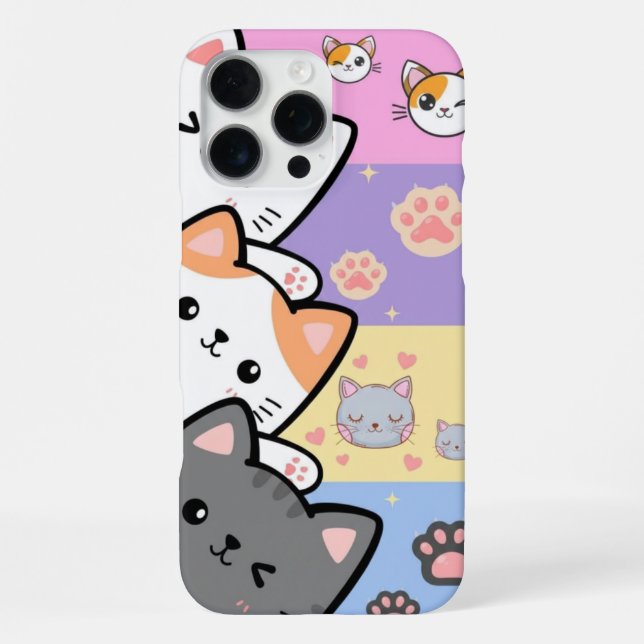 Cute Cat Phone Case – Adorable & Aesthetic Design (Back)