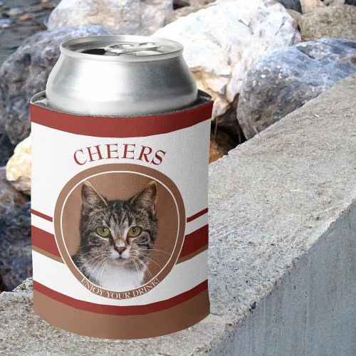 Cute Cat Photo Can Cooler