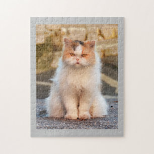 Cute Cat Photo Personalized Jigsaw Puzzle