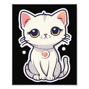 Cute cat photo print