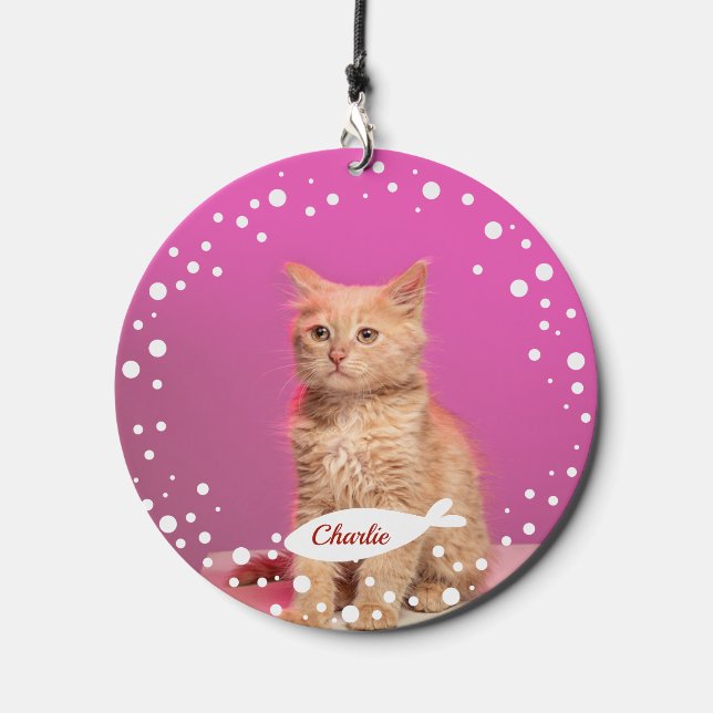 Cute Cat Photo Wind Chime (Front)
