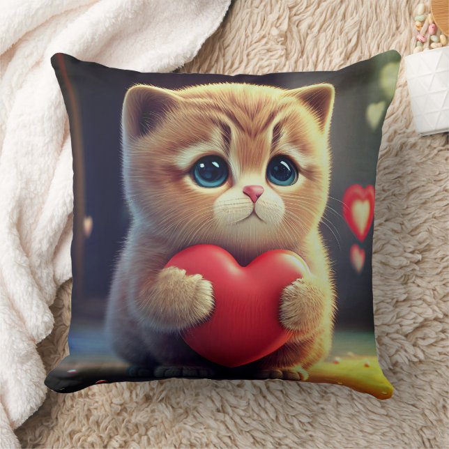 Cute Cat Pillow for Cat Lovers (Blanket)