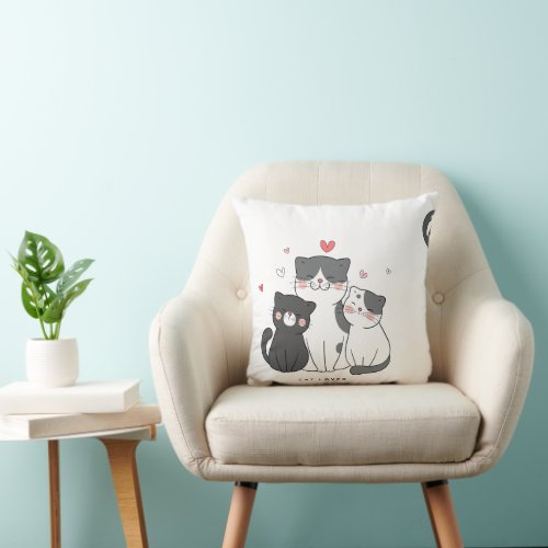 Cute Cat Pillow _ Home Decor Cushion