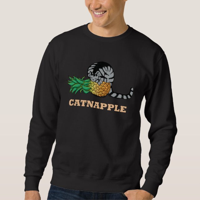 Cute Cat Pineapple  Cat Sweatshirt (Front)