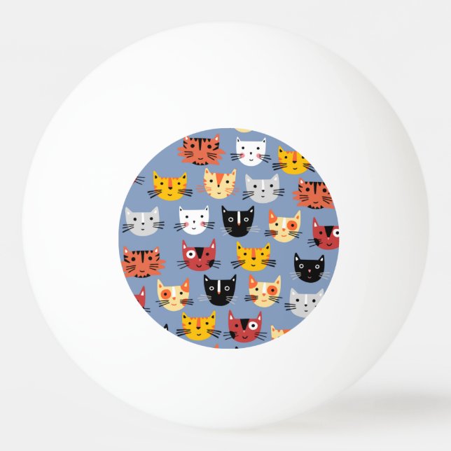 Cute Cat Ping Pong Ball (Front)