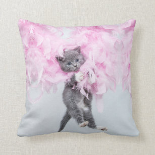 furry pink pillow