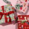 Cute Cat Pink Red Green Retro Pattern Christmas 