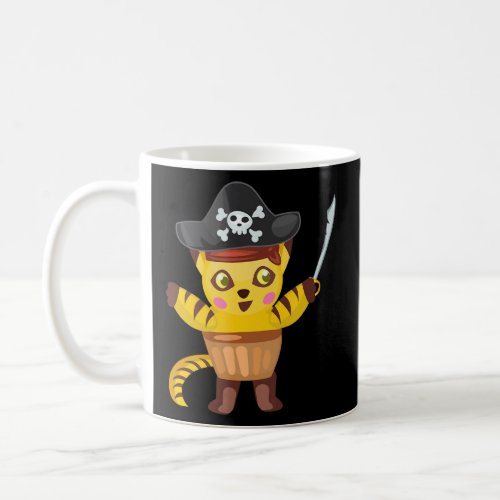 Cute Cat Pirate Eye Patch Pirates Captain Ship Fan Coffee Mug