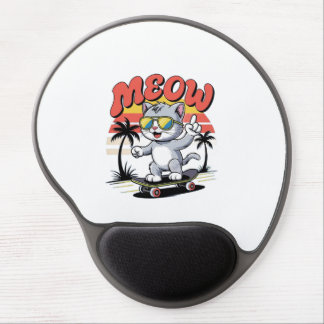 Cute cat playing in nice field gel mouse pad