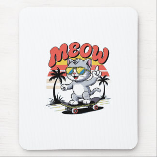 Cute cat playing in nice field mouse pad