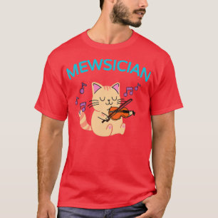 Cute Cat Playing Violin T-Shirt