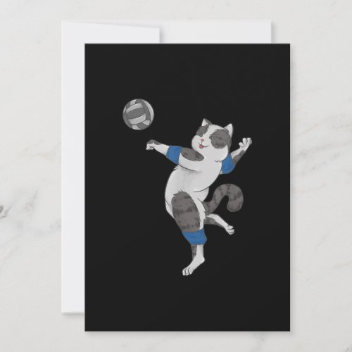 Cute Cat Playing Volleyball _ Pet Owner Holiday Card