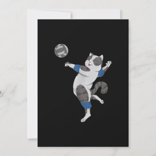 Cute Cat Playing Volleyball _ Pet Owner Invitation