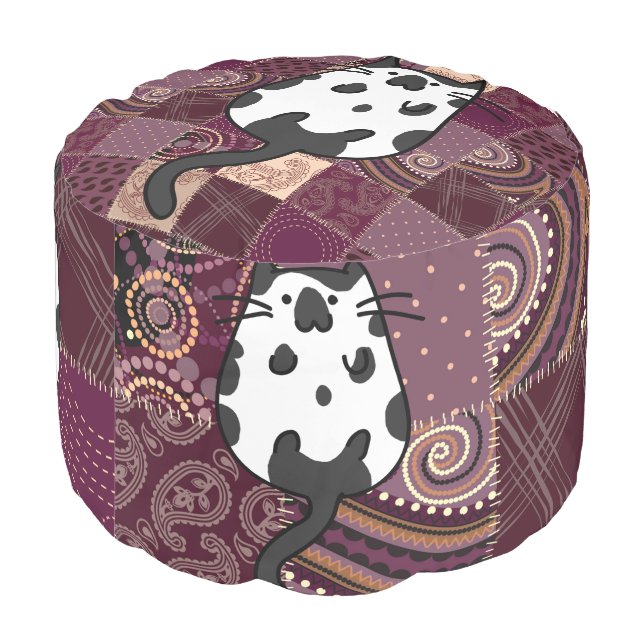 Cute Cat Pouf (Angled Back)
