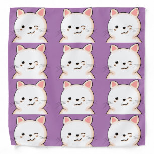 CUTE CAT PRINT BANDANA