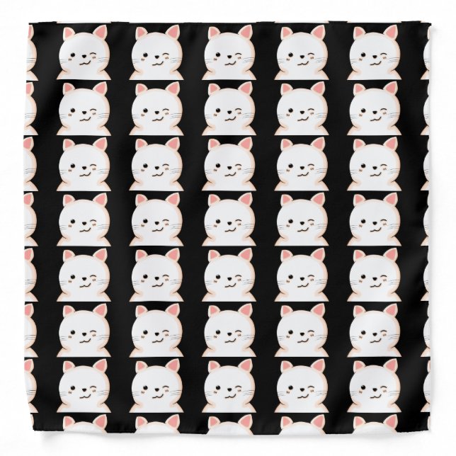 CUTE CAT PRINT BANDANA (Front)