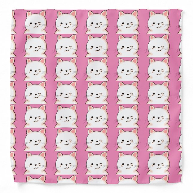 CUTE CAT PRINT BANDANA (Front)