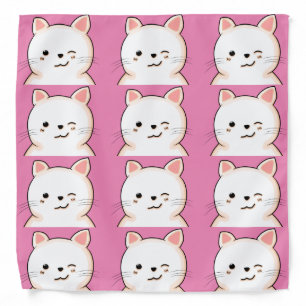 CUTE CAT PRINT BANDANA