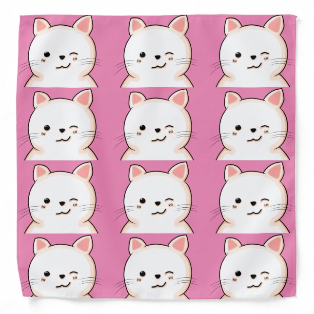 CUTE CAT PRINT BANDANA (Front)