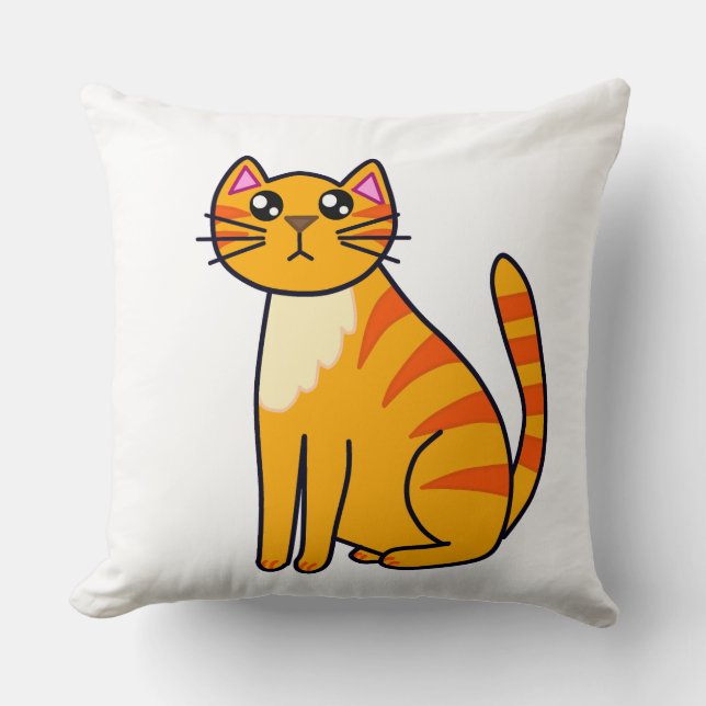 CUTE CAT Print pillow (Front)