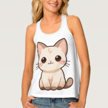 Cute Cat Print Women’s Tank Top