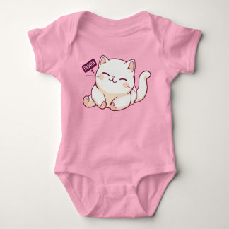 Cute cat prrrrr baby bodysuit