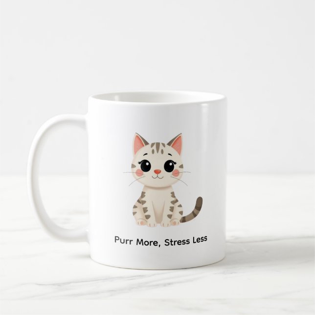 Cute Cat Quote Coffee Mug (Left)