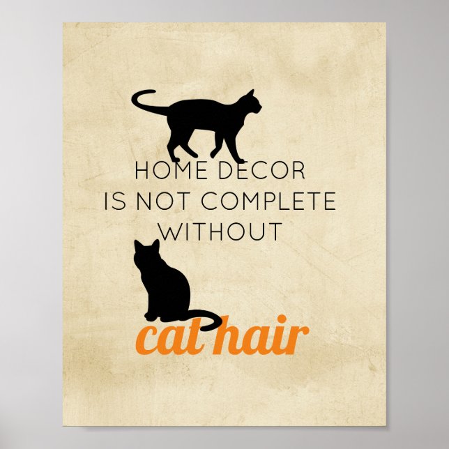 cute cat quote poster humor for cat lovers (Front)