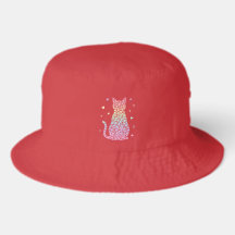  cute cat  rainbow hearts pastel gradient pattern