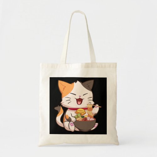 Cute Cat Ramen Bowl Japan Kawaii as Ramen Life Boy Tote Bag