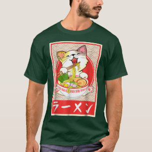 Cute Cat Ramen Kawaii Neko Bowl Anime Japanese Noo T-Shirt