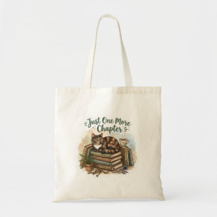 Cute Cat Reading Books Just One More Chapter Class Tote Bag